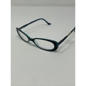 NWT Norman Childs POLISHED PAULA Eyeglass 49-18-135 Unisex Kid Black Blue Frames